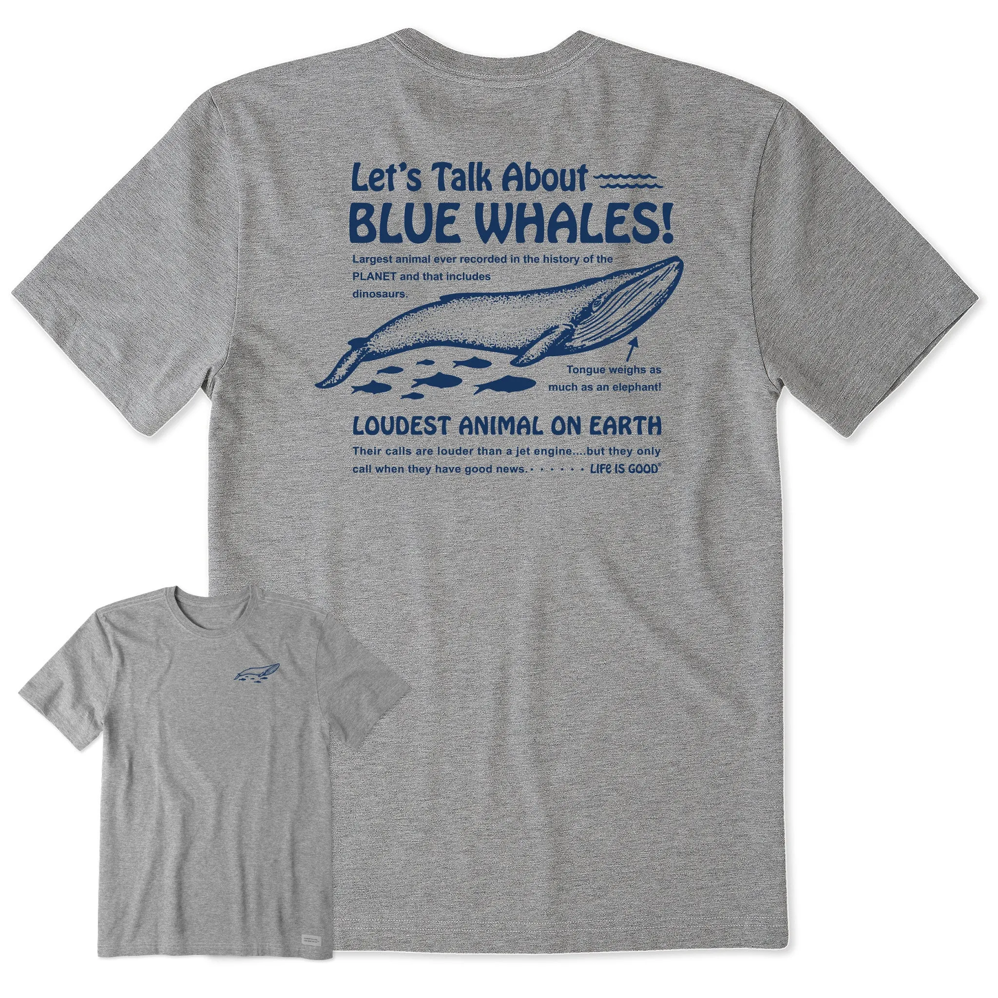 Men's Blue Whales Short Sleeve Tee Life is Good