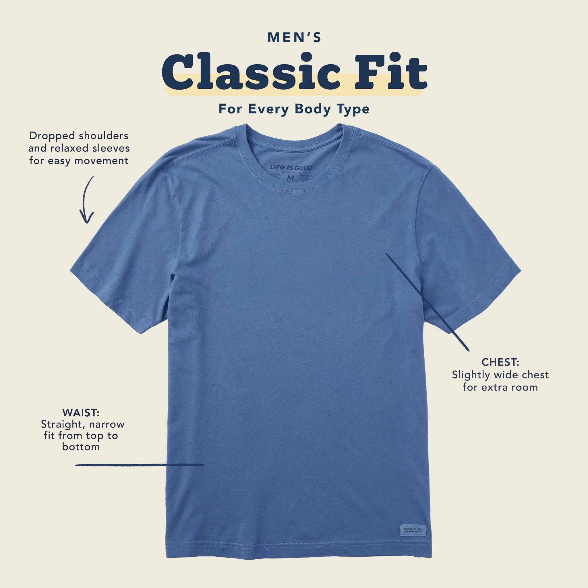 Men's Bunny Love Short Sleeve Crusher Tee Life is Good