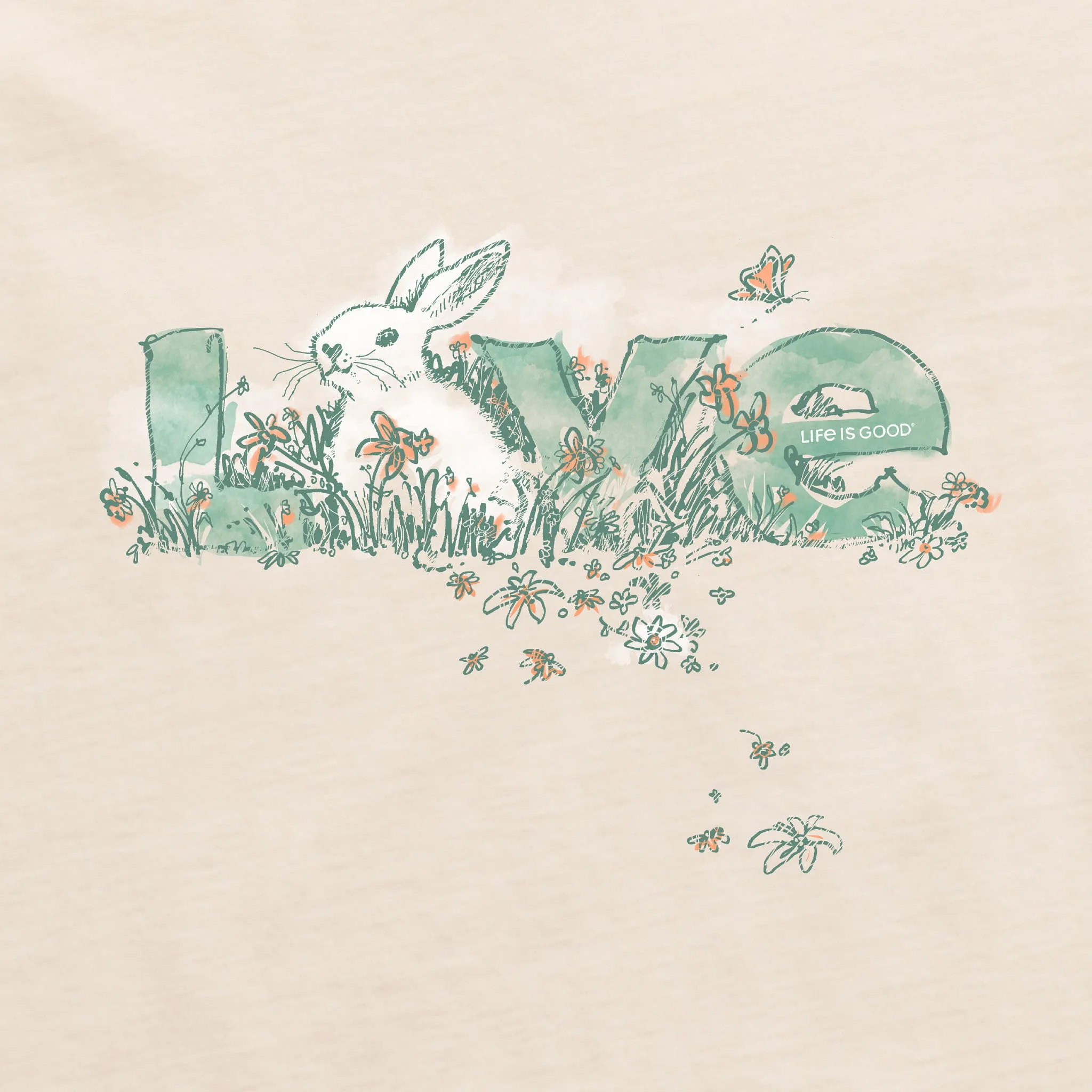 Men's Bunny Love Short Sleeve Crusher Tee Life is Good