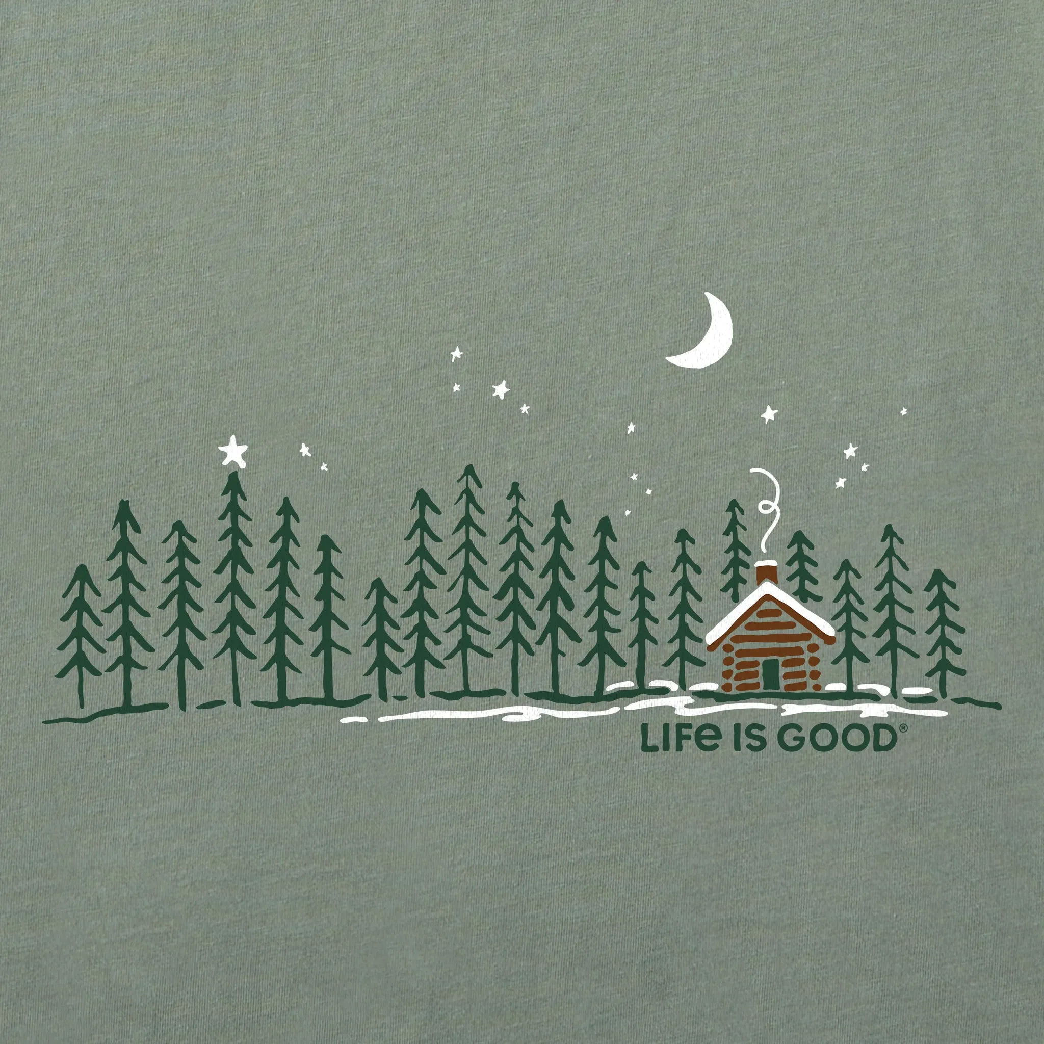 Men's Cabin Landscape Long Sleeve Crusher Tee Life is Good