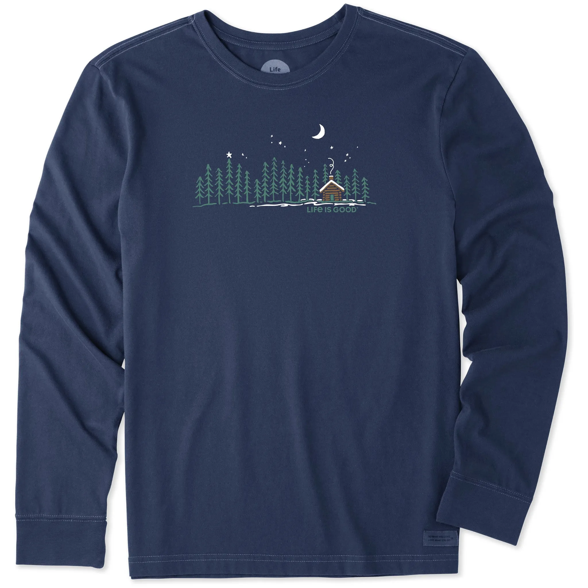 Men's Cabin Landscape Long Sleeve Crusher Tee Life is Good