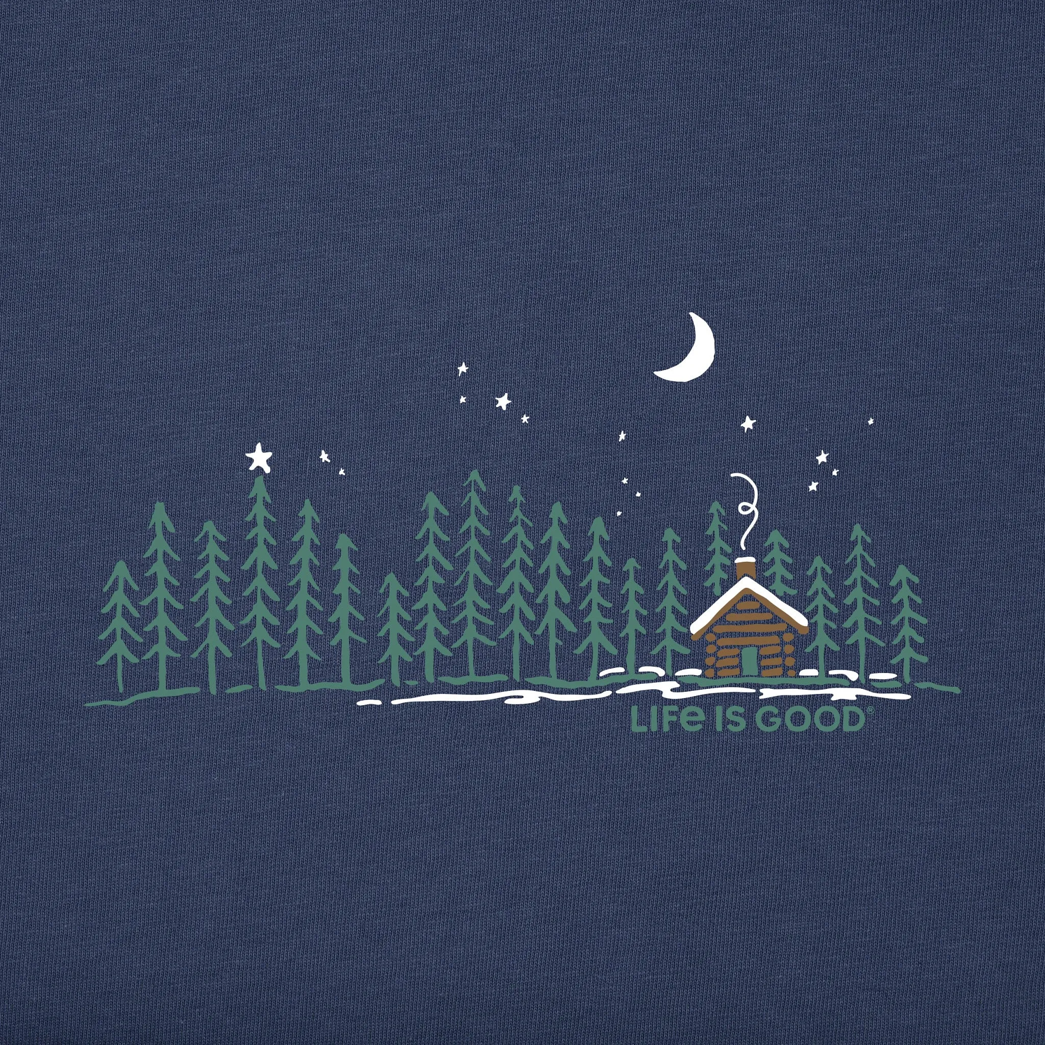 Men's Cabin Landscape Long Sleeve Crusher Tee Life is Good