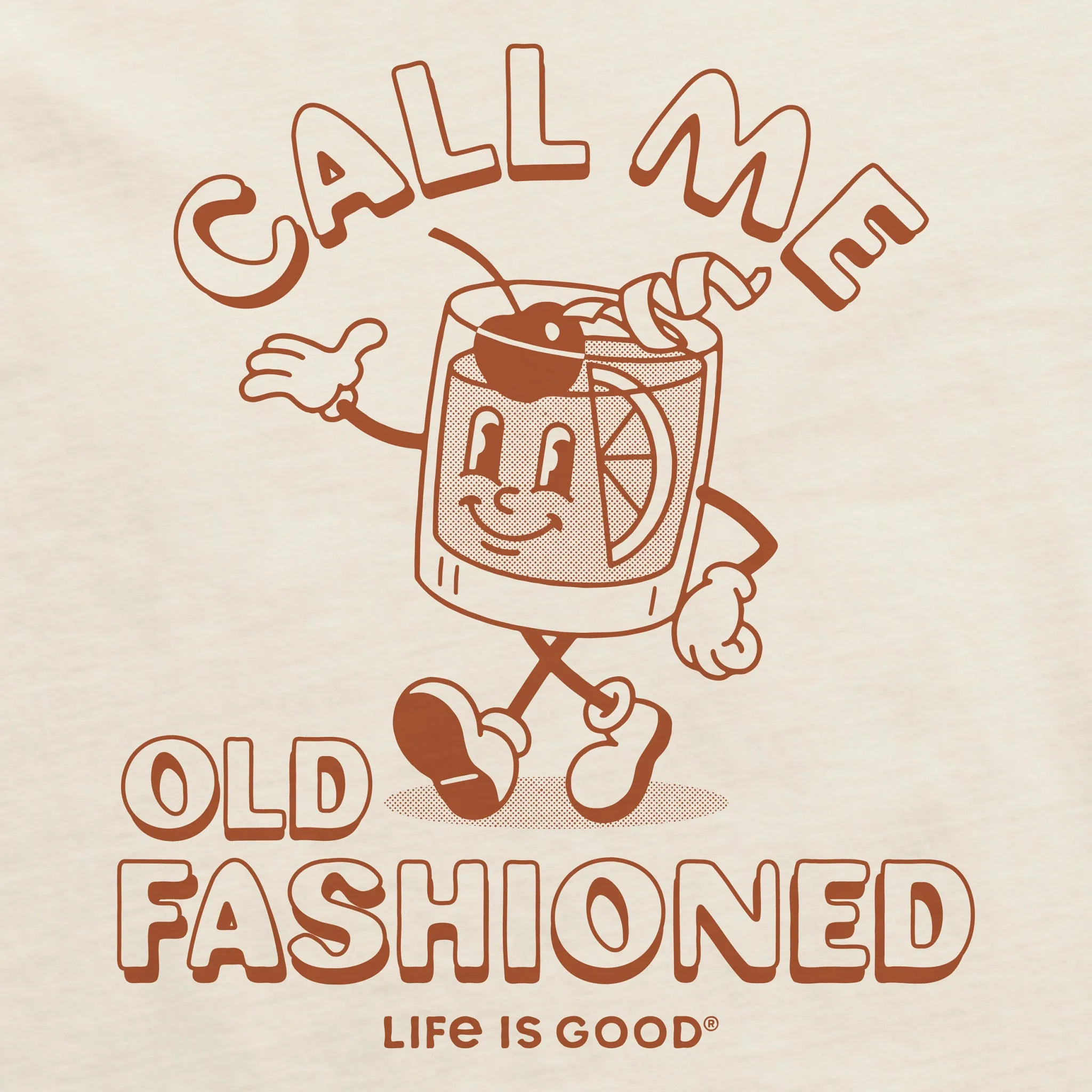 Men's Call Me Old Fashioned Mascot Short Sleeve Crusher Tee Life is Good