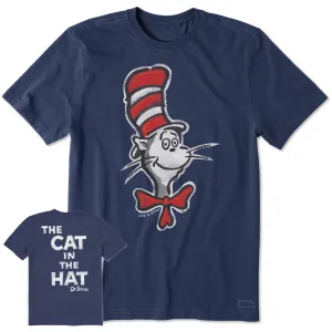 Men's Cat in the Hat Short Sleeve Crusher Tee Life is Good