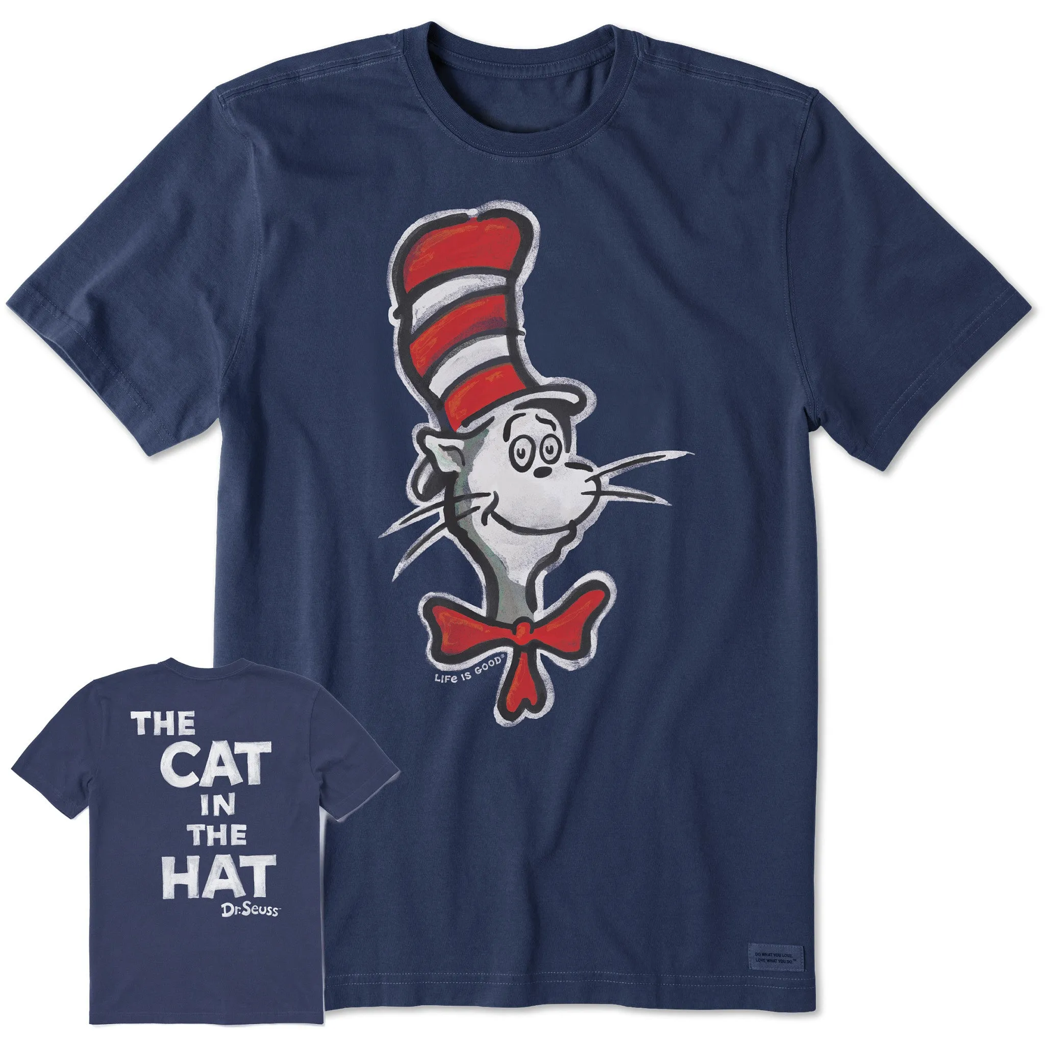 Men's Cat in the Hat Short Sleeve Crusher Tee Life is Good