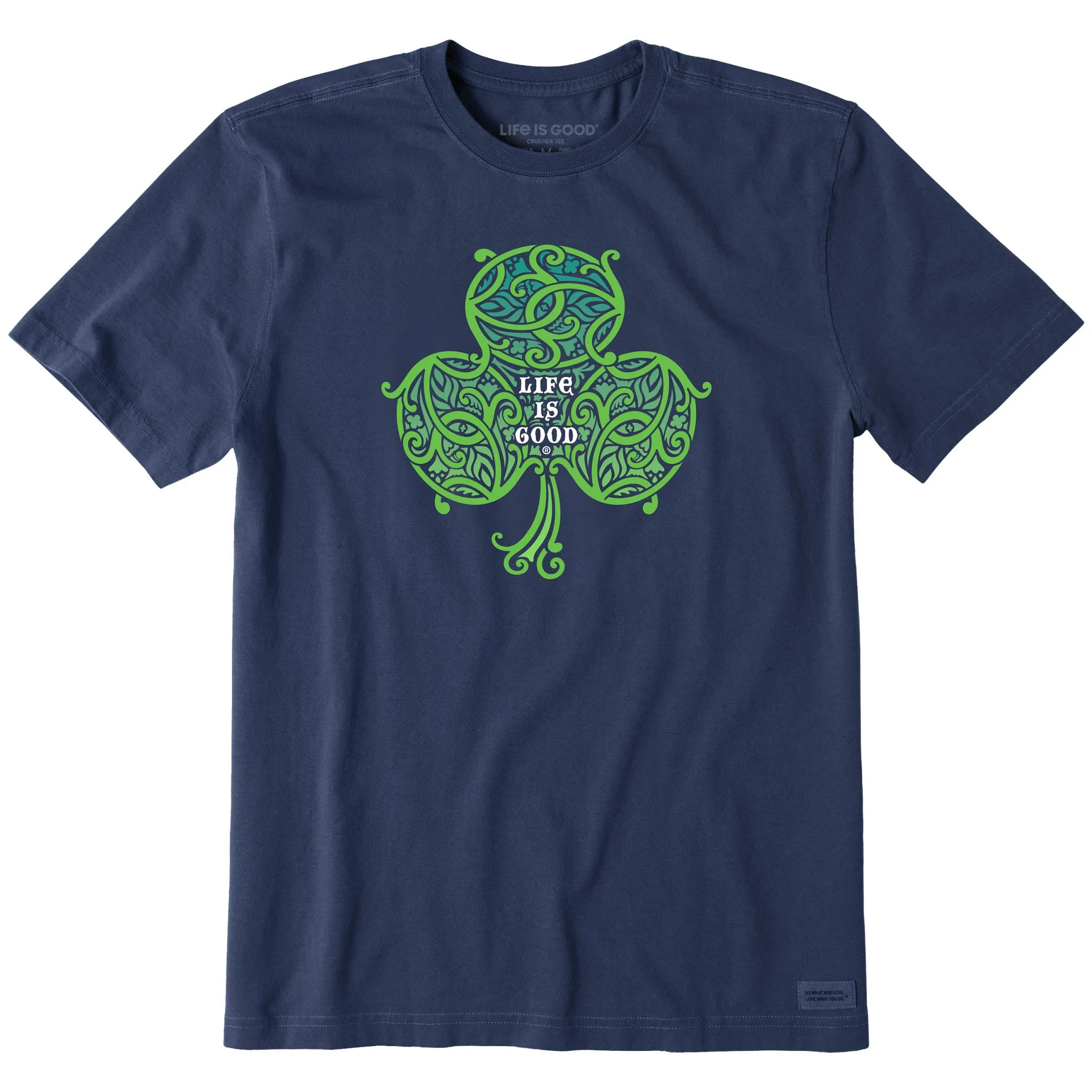 Men's Celtic Clover Short Sleeve Crusher Tee Life is Good