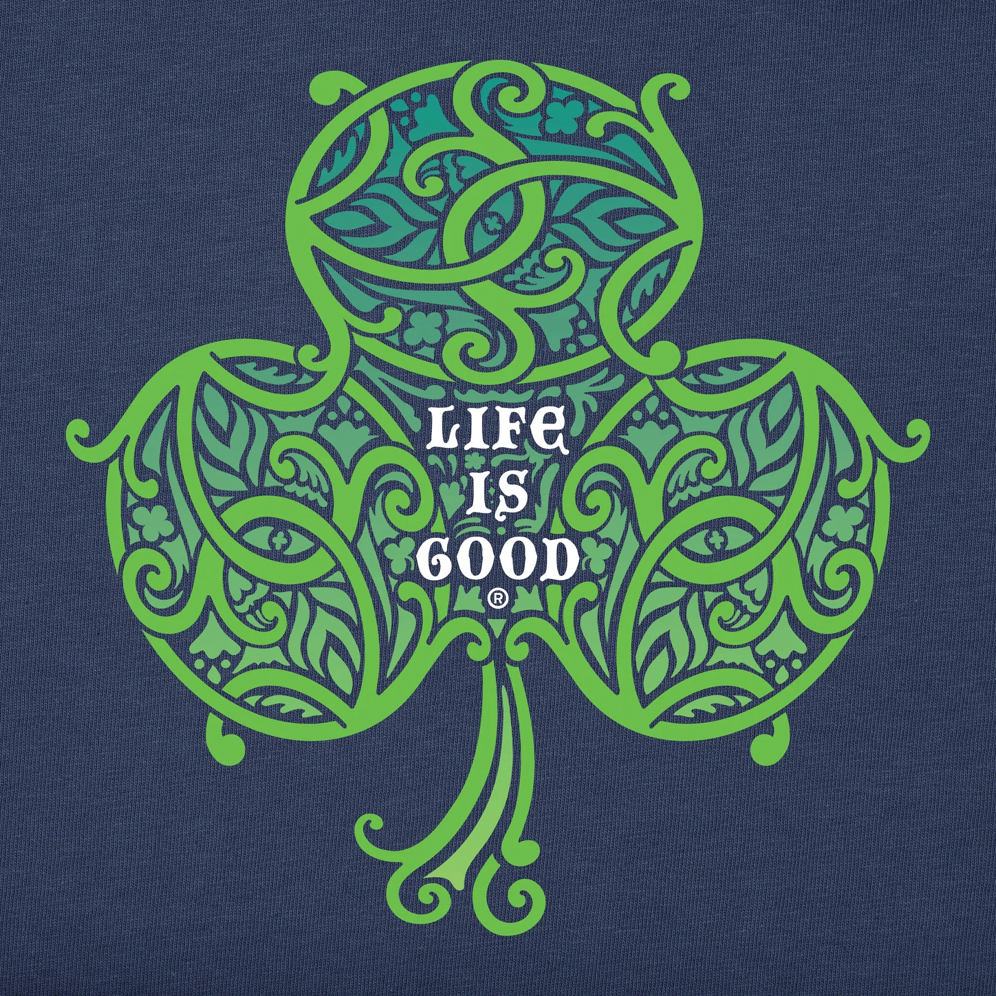 Men's Celtic Clover Short Sleeve Crusher Tee Life is Good