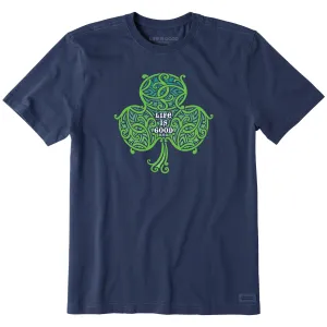 Men's Celtic Clover Short Sleeve Crusher Tee Life is Good