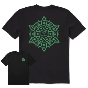 Men's Celtic Knot Mandala Short Sleeve Crusher Tee Life is Good