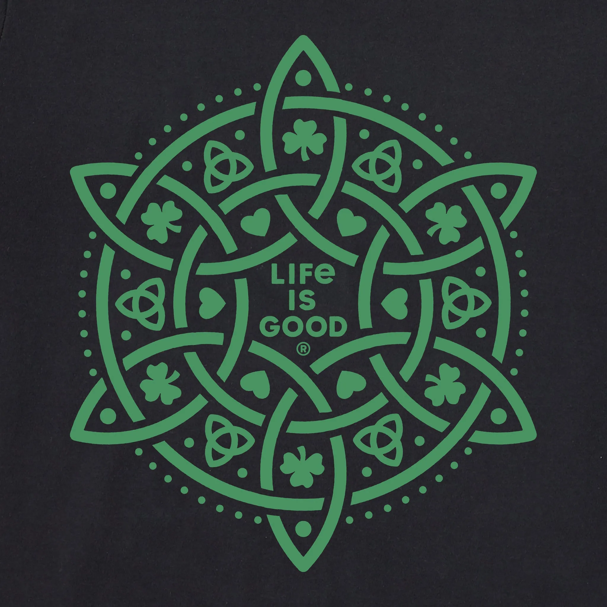 Men's Celtic Knot Mandala Short Sleeve Crusher Tee Life is Good