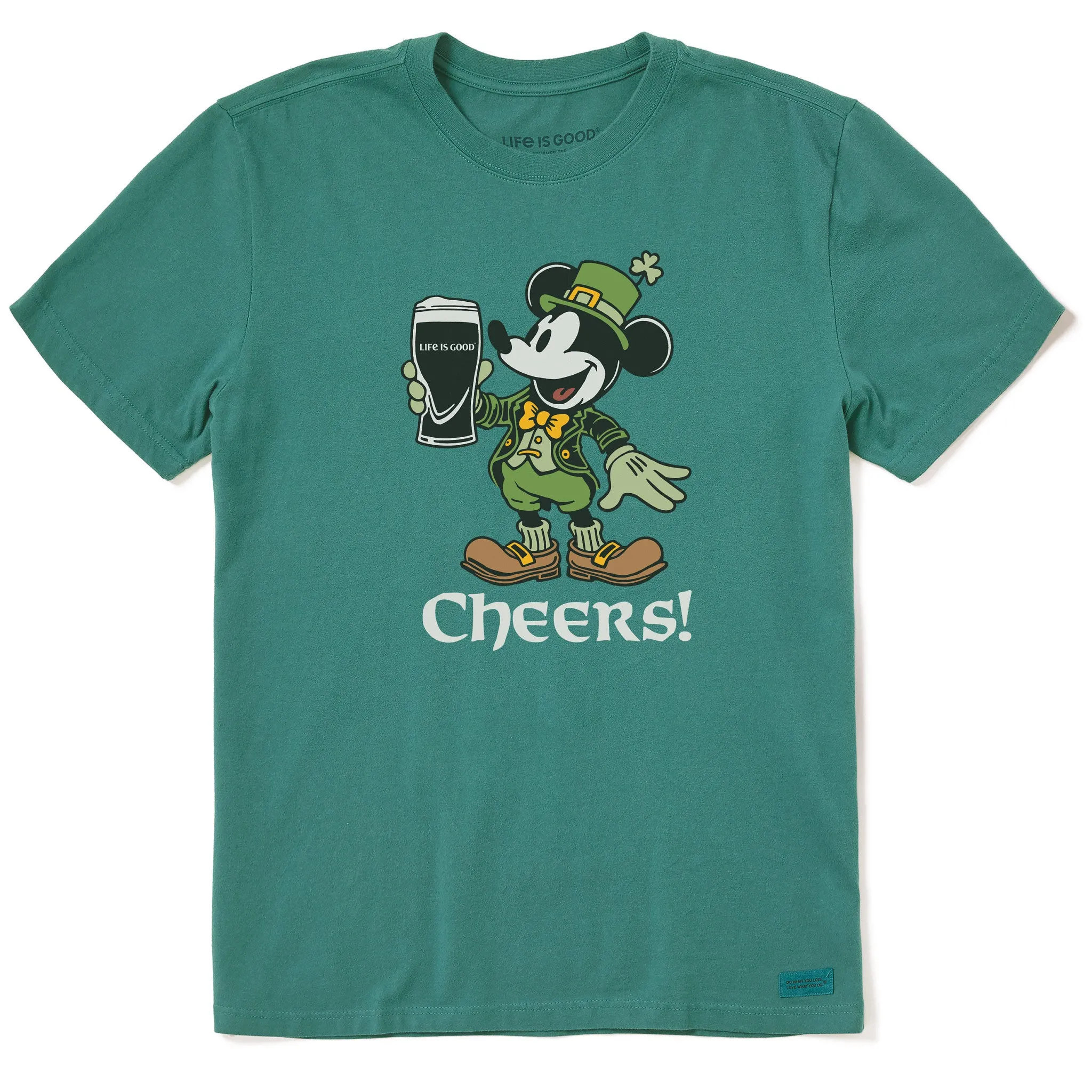 Men's Cheers Leprechaun Willie Short Sleeve Crusher Tee Life is Good