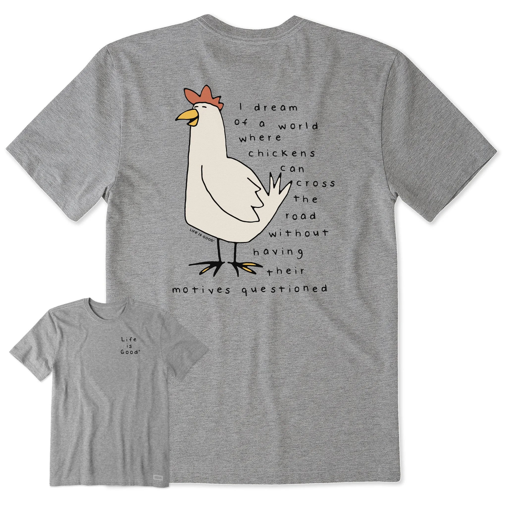 Men's Chicken Motives Short Sleeve Tee Life is Good
