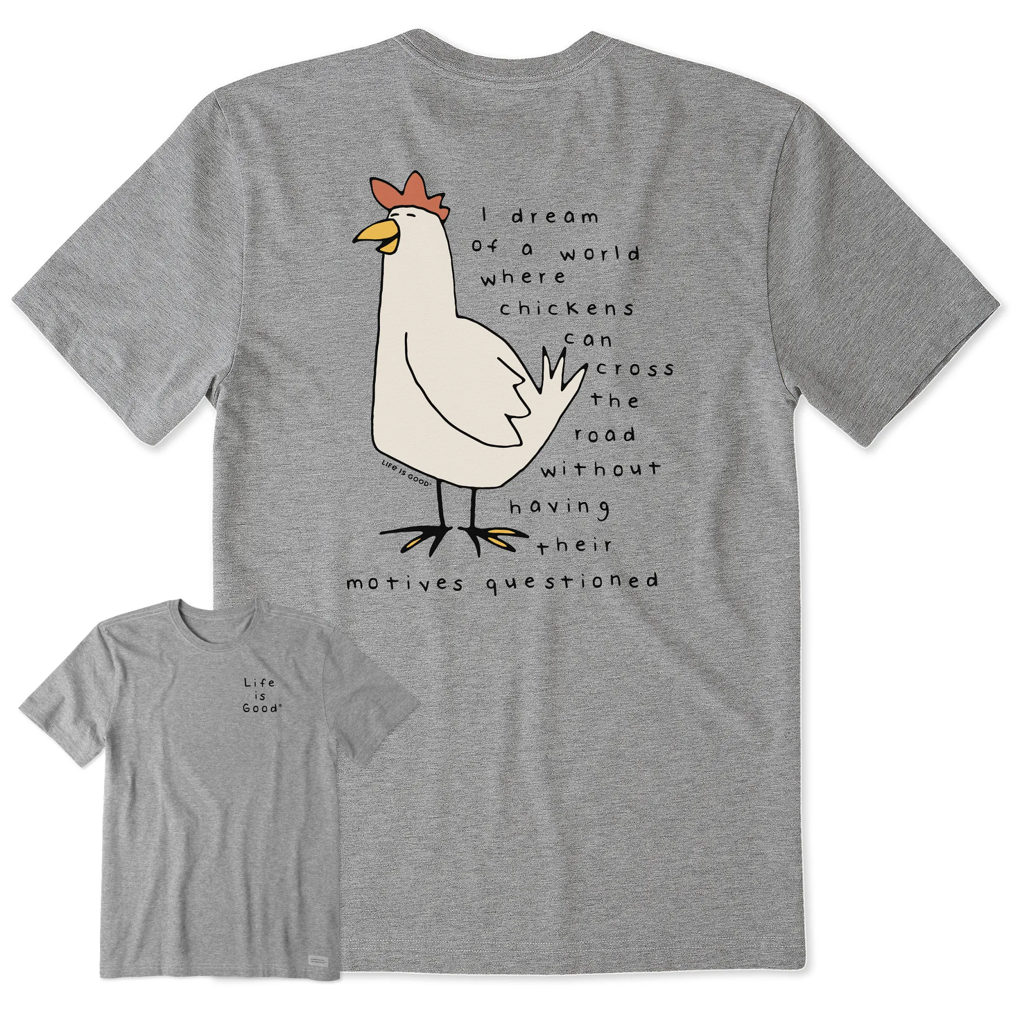 Men's Chicken Motives Short Sleeve Tee Life is Good