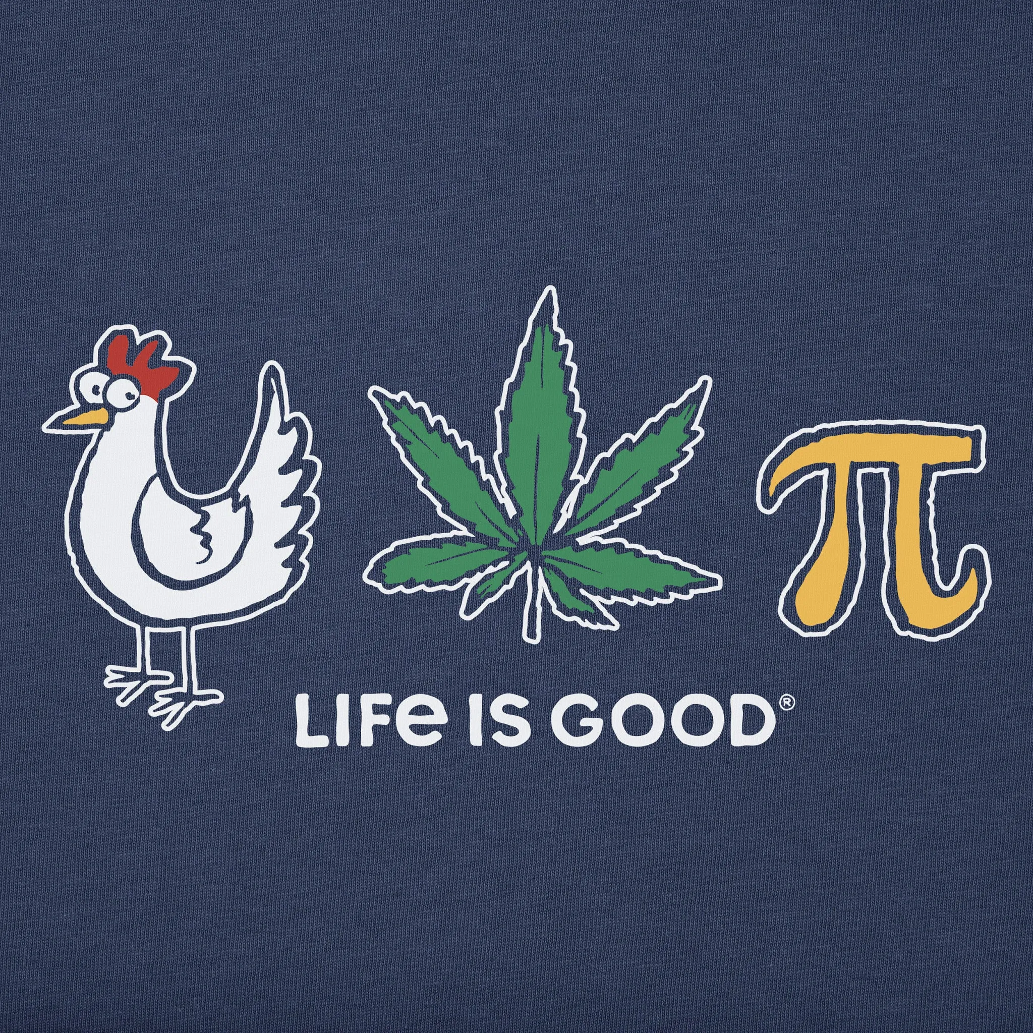 Men's Chicken Pot Pi Icons Short Sleeve Tee Life is Good