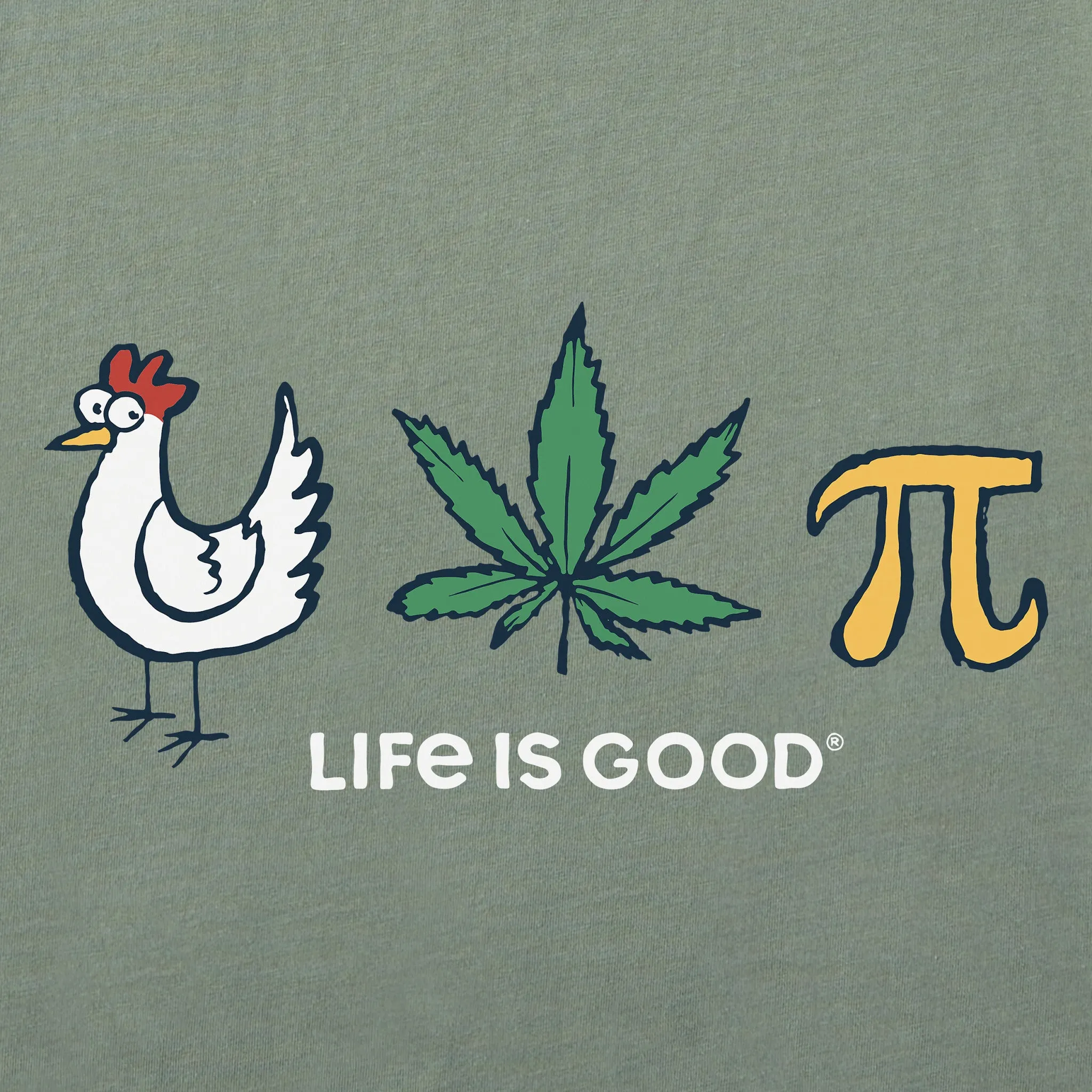 Men's Chicken Pot Pi Icons Short Sleeve Tee Life is Good