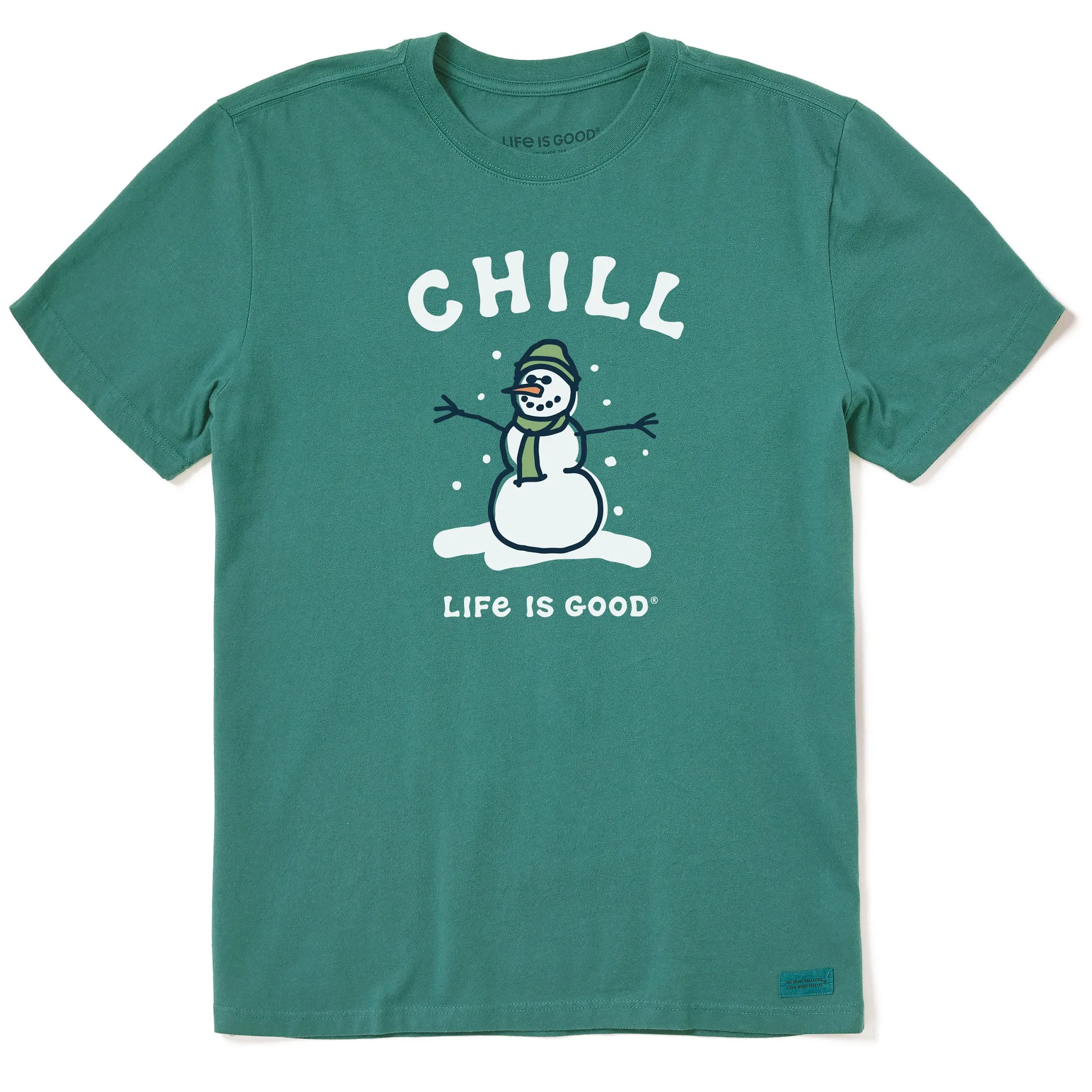 Men's Chill Snowman Short Sleeve Crusher Tee Life is Good