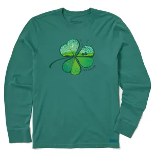 Men's Cloverfield Long Sleeve Crusher Tee Life is Good