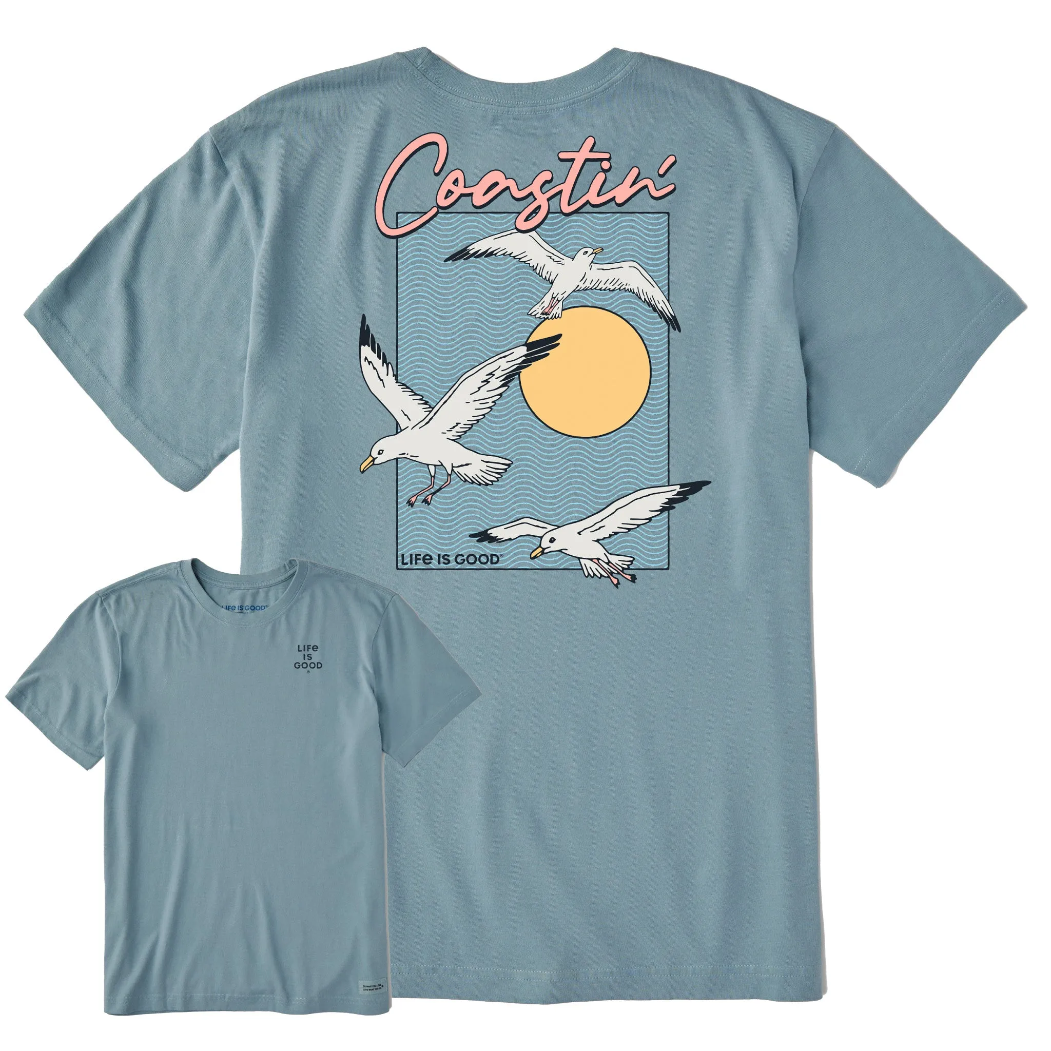 Men's Coastin Seagulls Short Sleeve Crusher Tee Life is Good