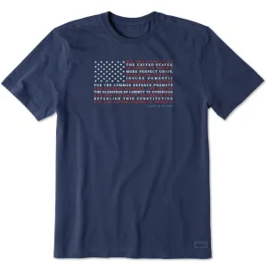 Men's Constitution Flag Short Sleeve Tee Life is Good