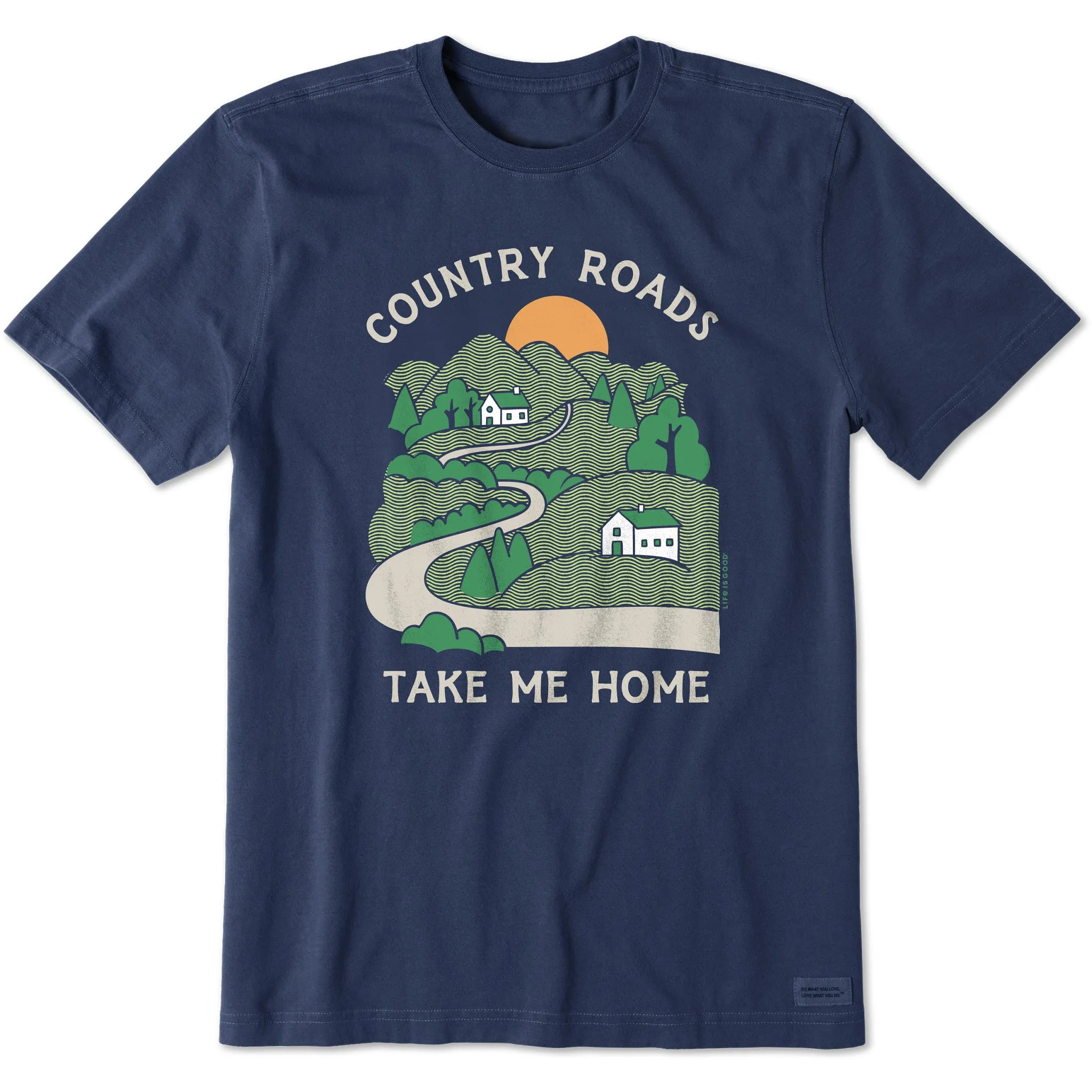 Men's Country Roads Take Me Home Short Sleeve Crusher Tee Life is Good