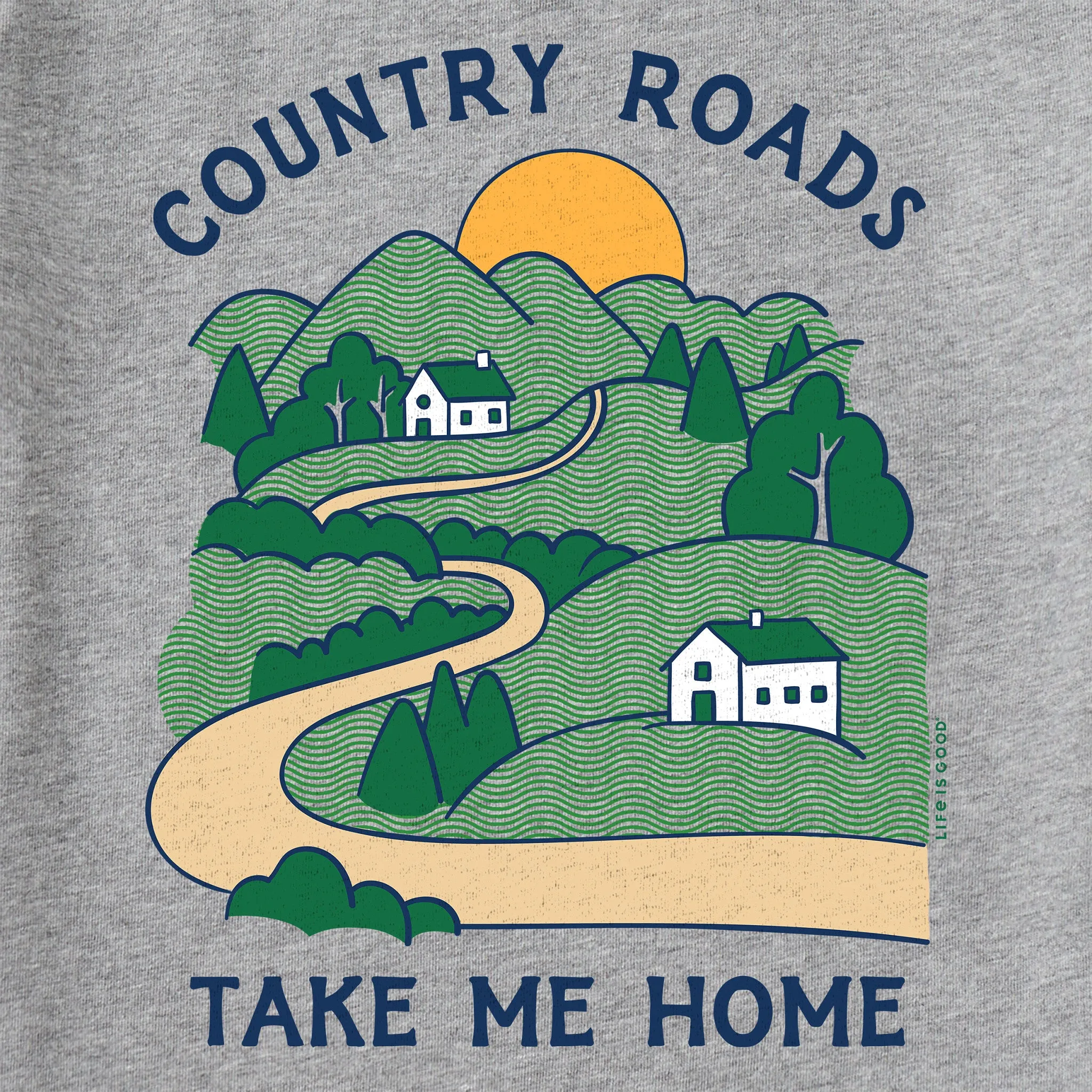 Men's Country Roads Take Me Home Short Sleeve Crusher Tee Life is Good