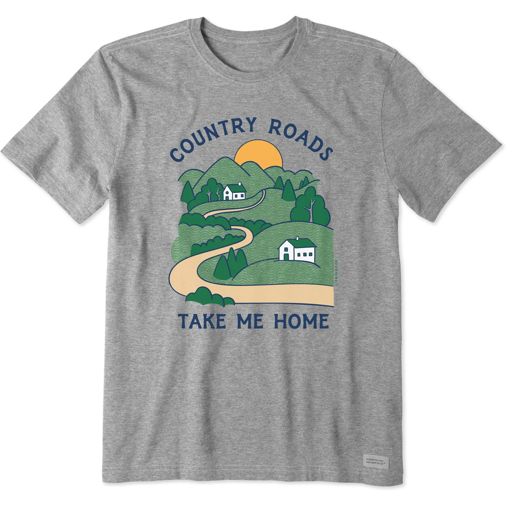 Men's Country Roads Take Me Home Short Sleeve Crusher Tee Life is Good