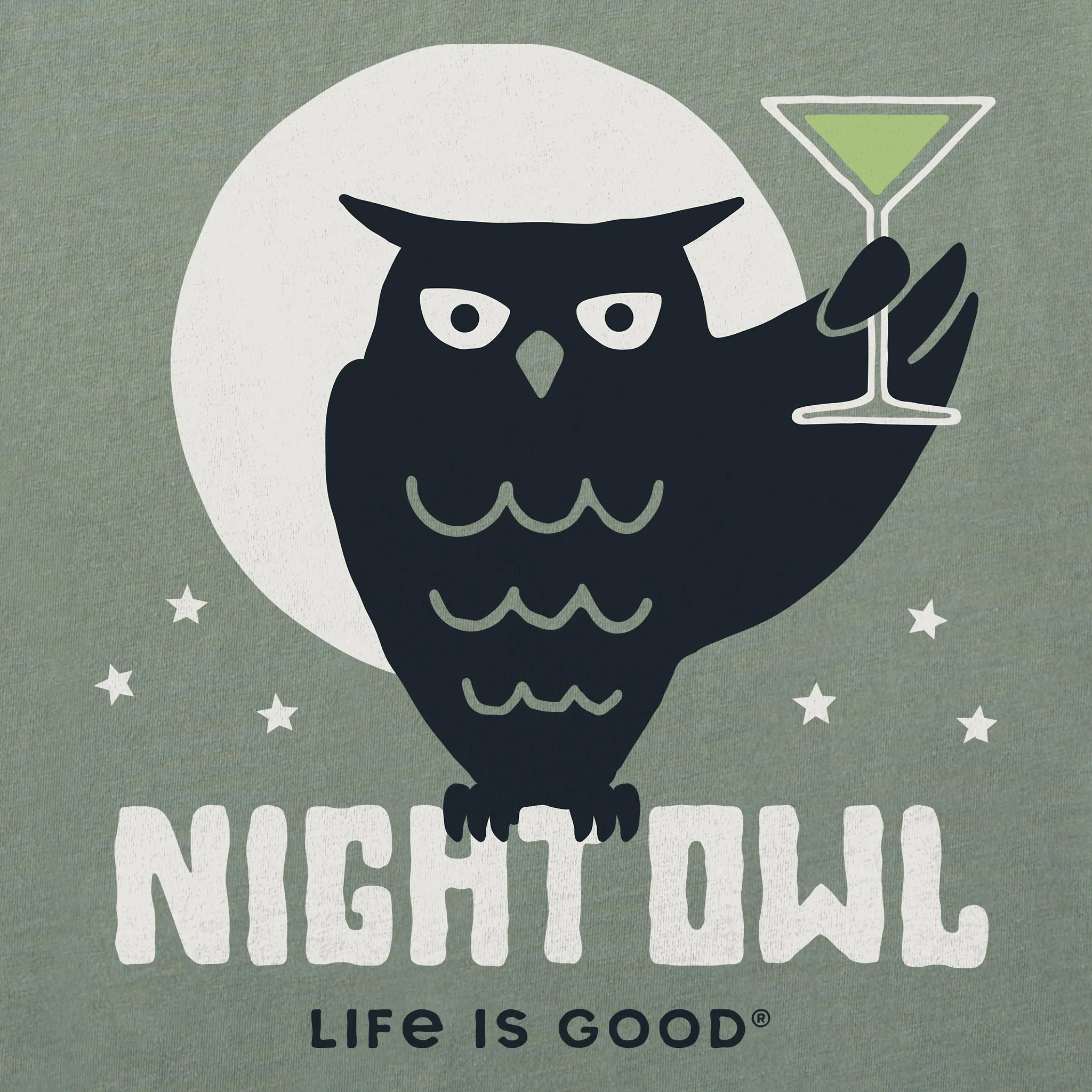 Men's Crafty Night Owl Short Sleeve Tee Life is Good