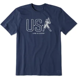 Men's Crafty USA Baseball Short Sleeve Crusher Tee Life is Good