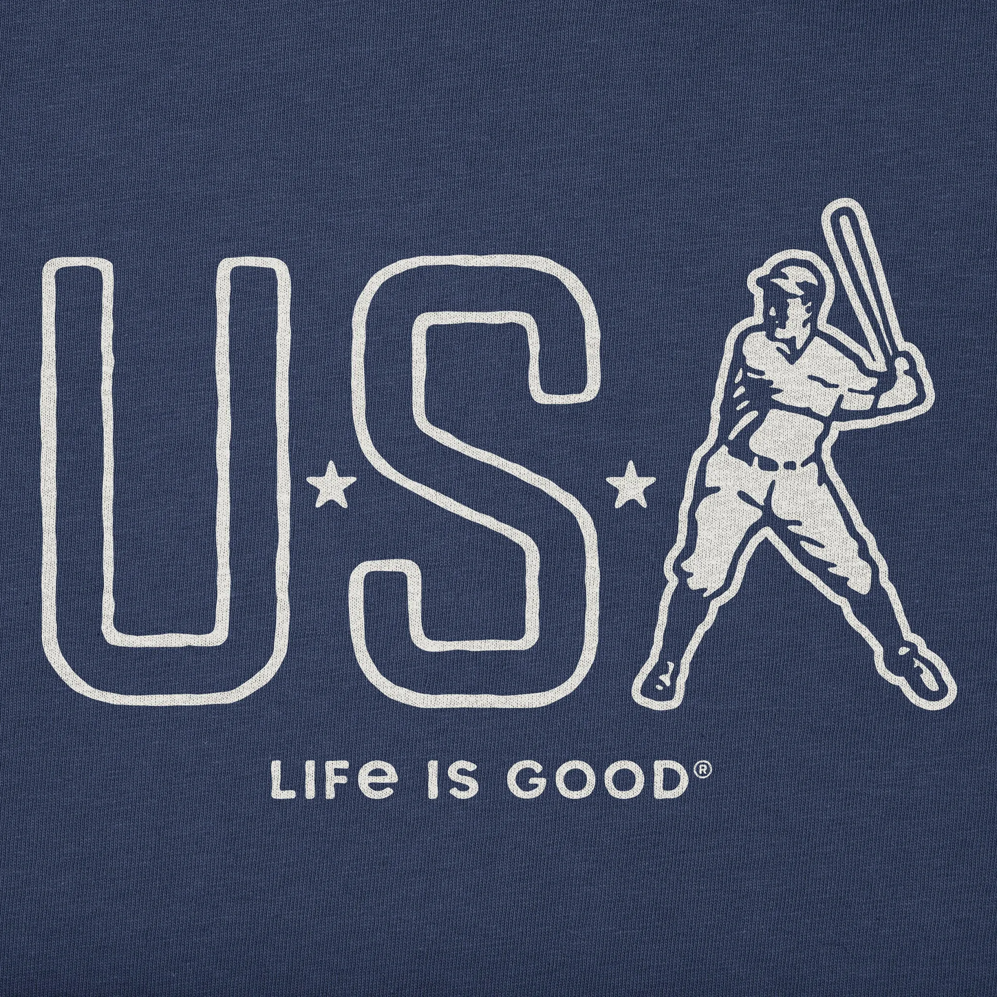 Men's Crafty USA Baseball Short Sleeve Crusher Tee Life is Good