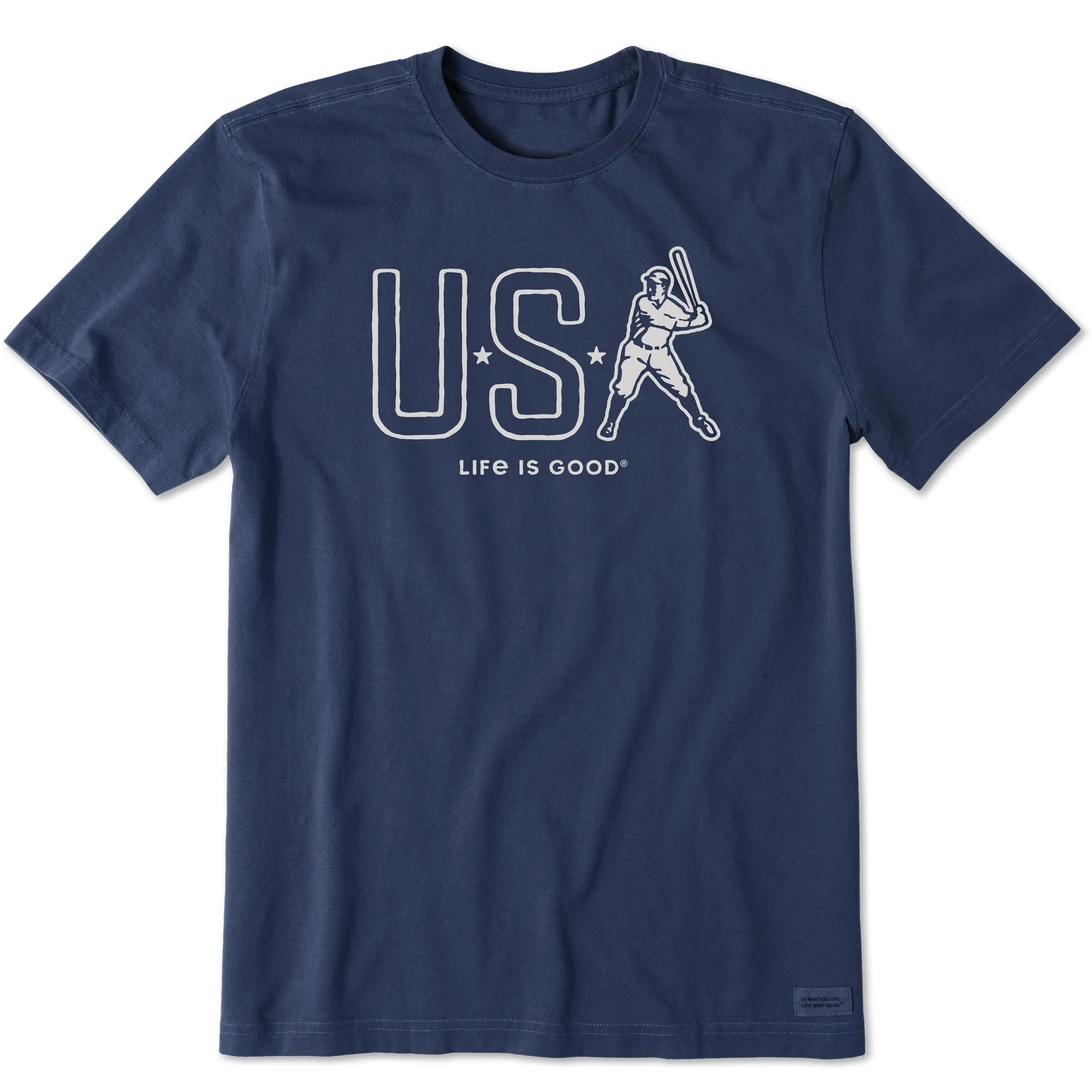 Men's Crafty USA Baseball Short Sleeve Crusher Tee Life is Good