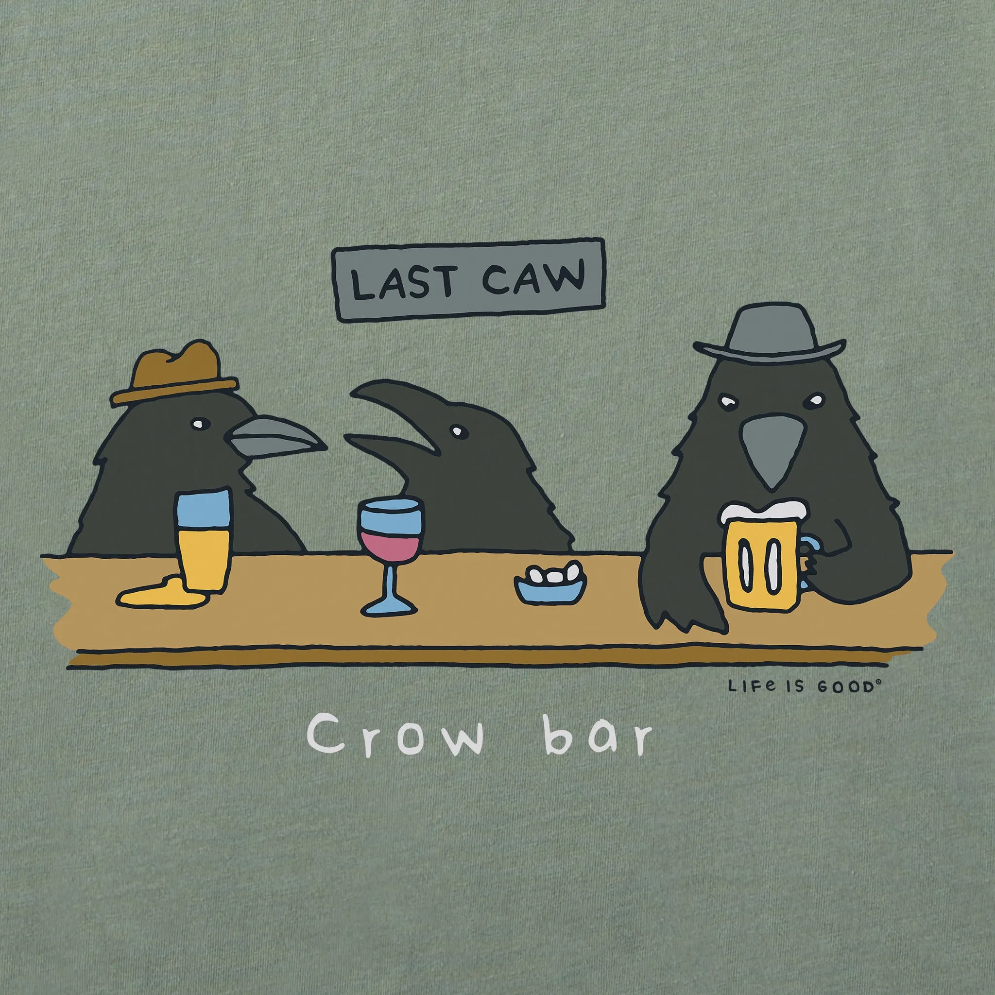 Men's Crow Bar Last Caw Short Sleeve Tee Life is Good