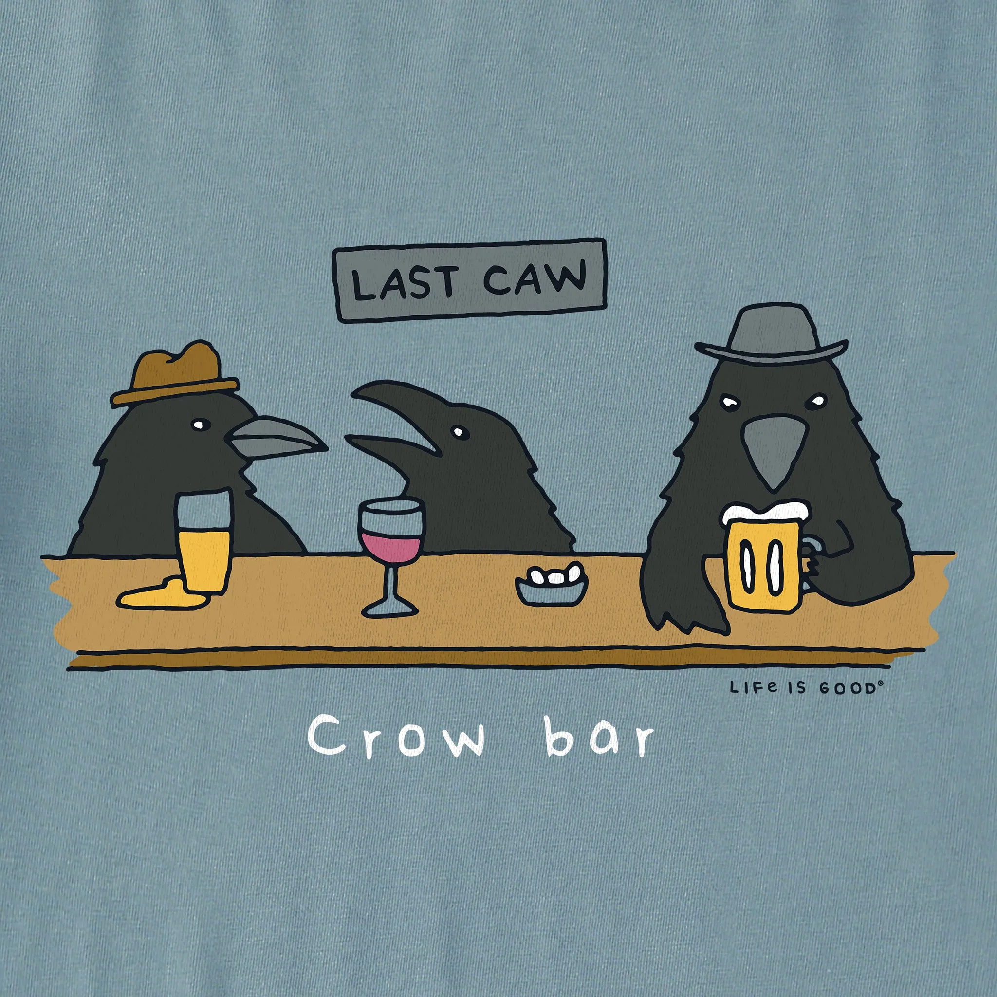Men's Crow Bar Last Caw Short Sleeve Tee Life is Good