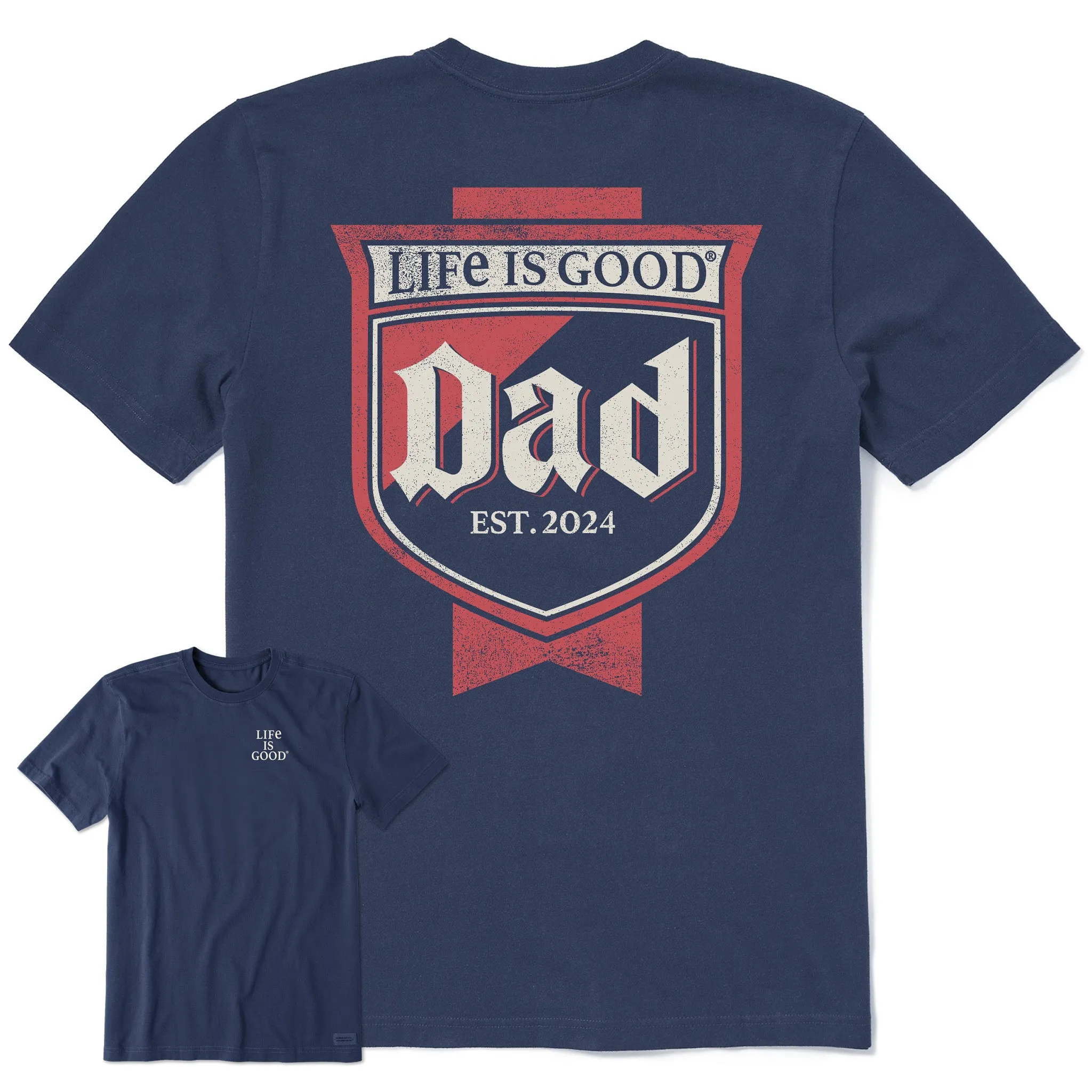 Men's Dad Crest Short Sleeve Tee Life is Good