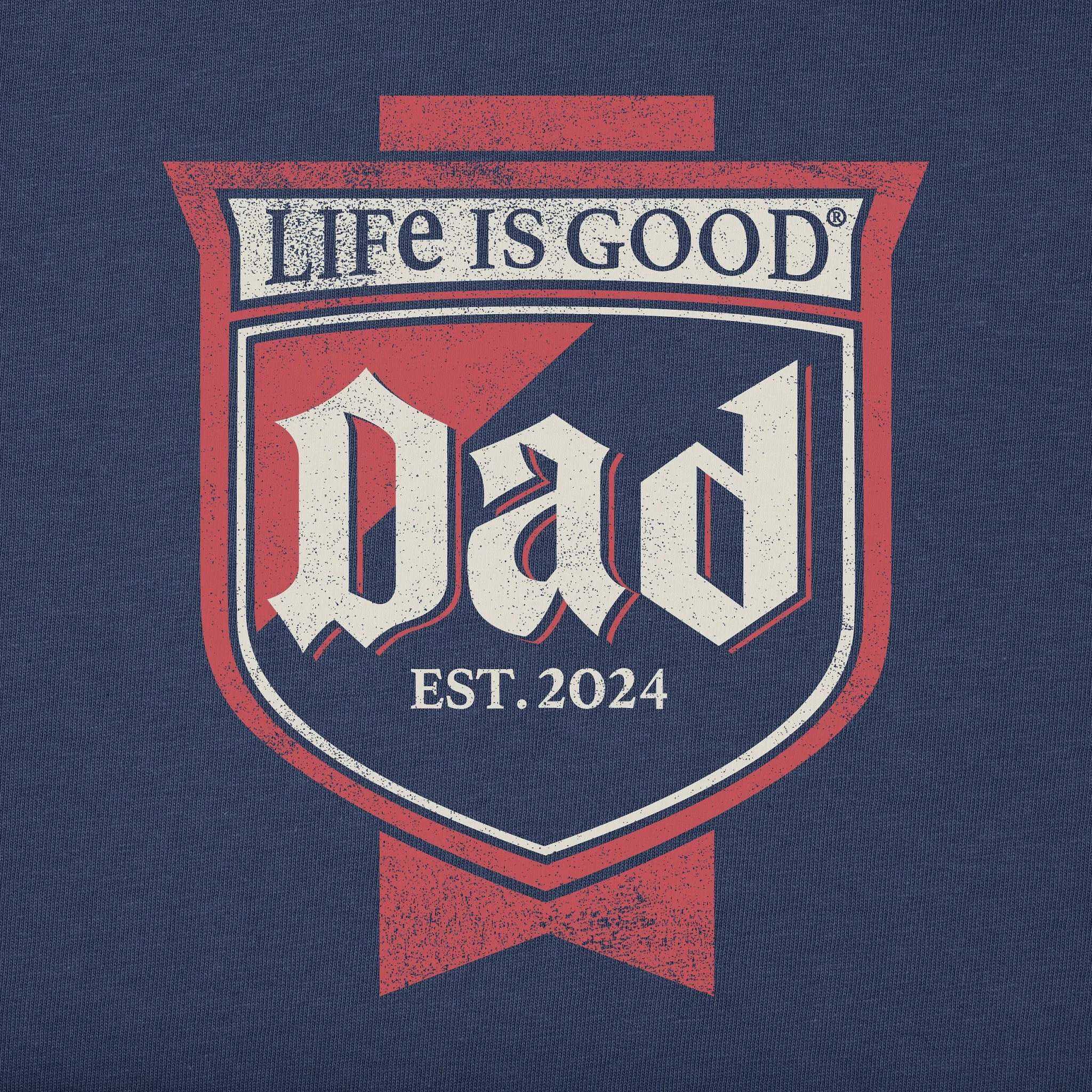 Men's Dad Crest Short Sleeve Tee Life is Good