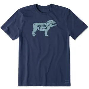 Men's Dads Best Friend Bulldog Short Sleeve Crusher Tee Life is Good