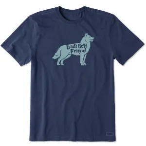 Men's Dads Best Friend Husky Short Sleeve Crusher Tee Life is Good