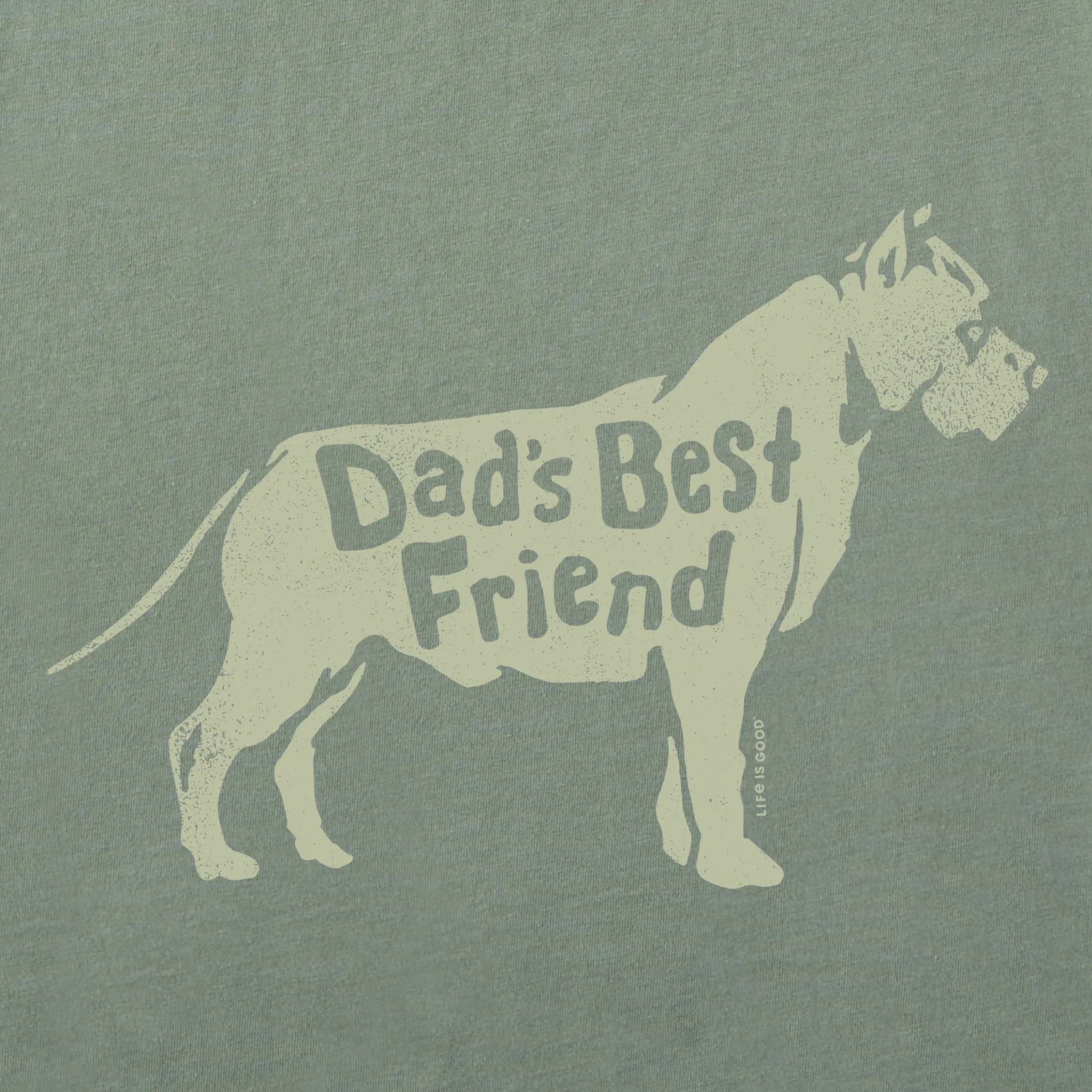Men's Dads Best Friend Pitbull Short Sleeve Crusher Tee Life is Good