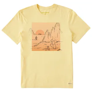 Men's Desert Sunset Short Sleeve Tee Life is Good