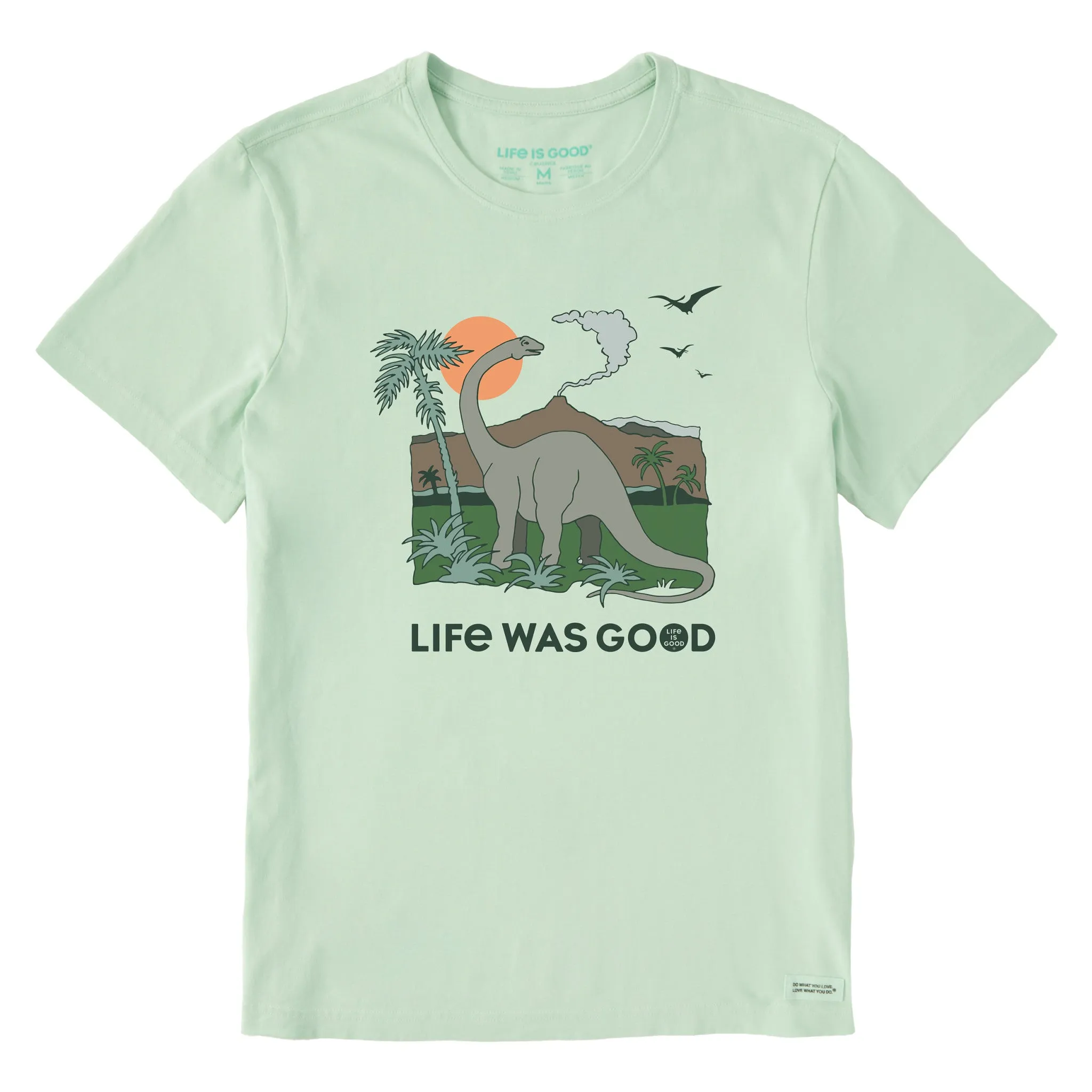 Men's Dinosaur Life was Good Short Sleeve Crusher-LITE Tee Life is Good