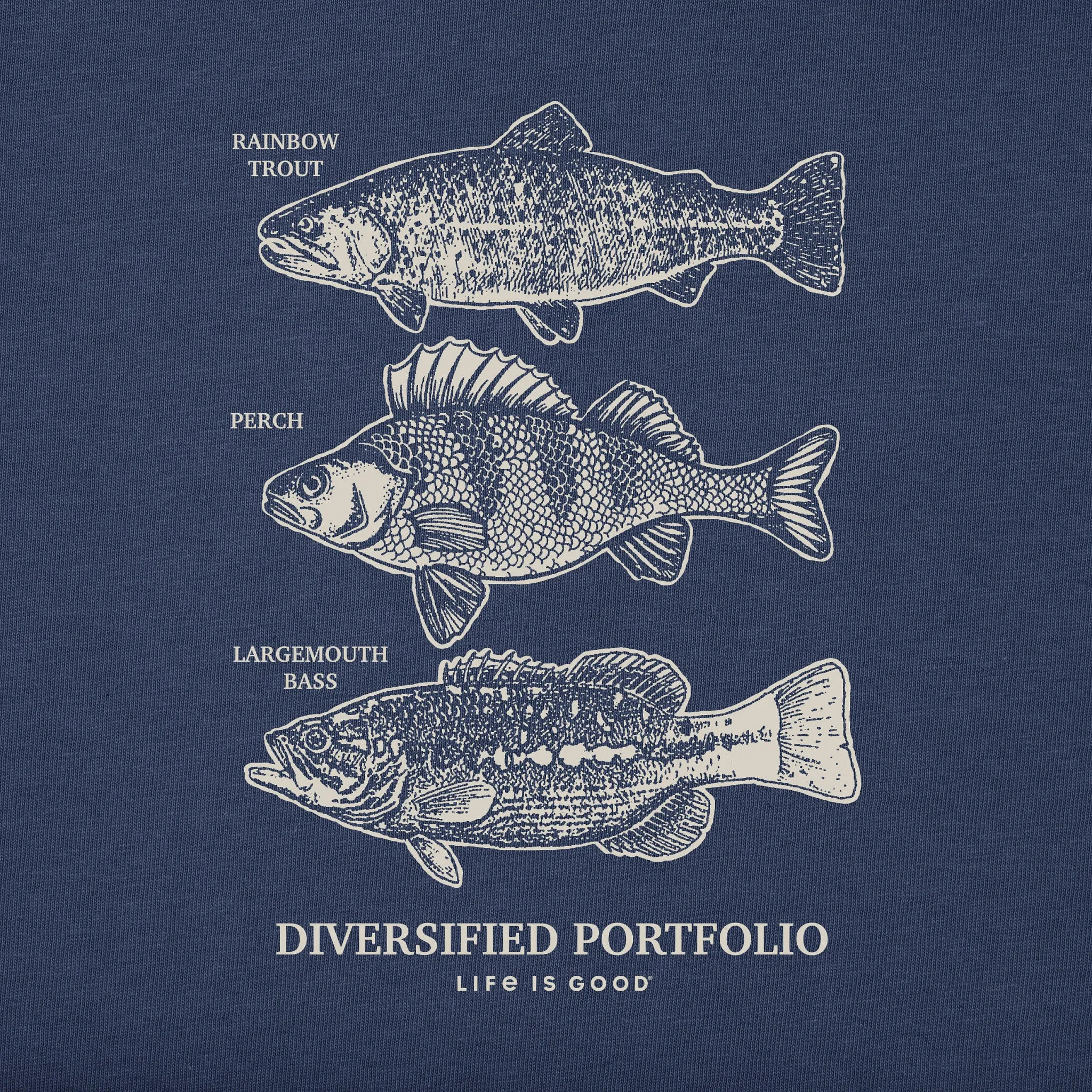 Men's Diversified Freshwater Catches Short Sleeve Tee Life is Good