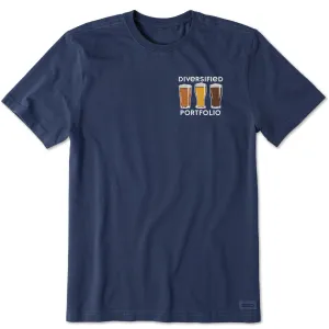 Men's Diversified Portfolio Beer Short Sleeve Crusher Tee Life is Good