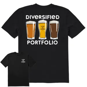 Men's Diversified Portfolio Beer Short Sleeve Crusher Tee Life is Good