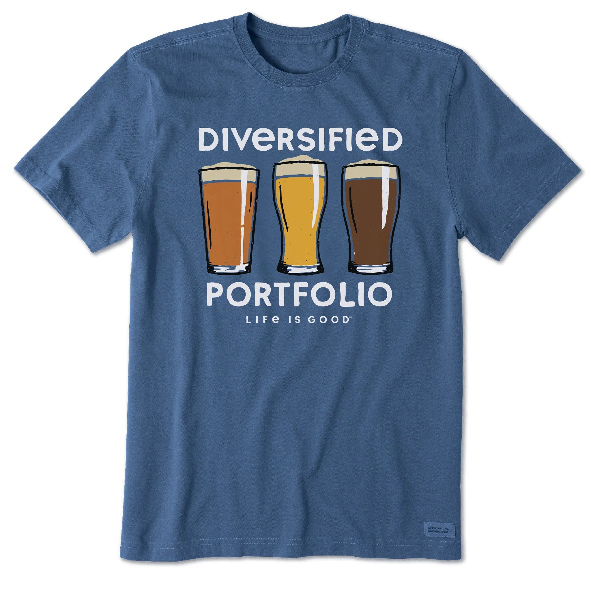 Men's Diversified Portfolio Beer Short Sleeve Tee Life is Good