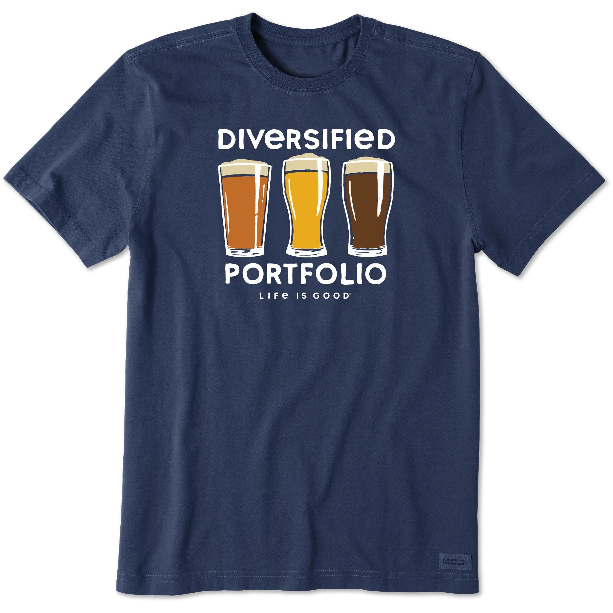 Men's Diversified Portfolio Beer Short Sleeve Tee Life is Good
