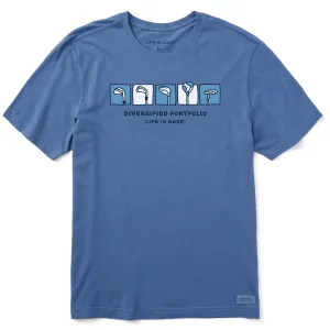 Men's Diversified Portfolio Golf Clubs Short Sleeve Crusher Tee Life is Good
