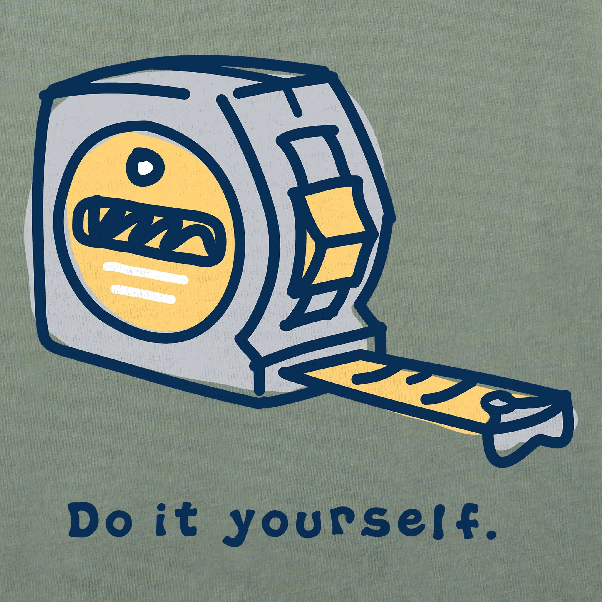 Men's DIY Tape Measure Short Sleeve Crusher Tee Life is Good