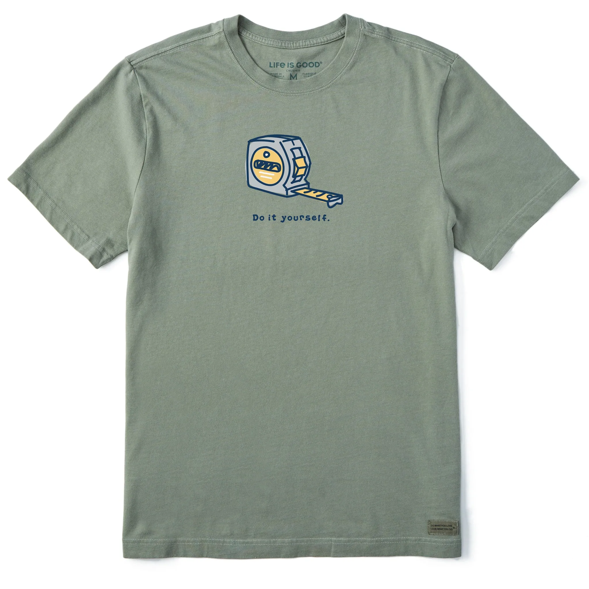 Men's DIY Tape Measure Short Sleeve Crusher Tee Life is Good