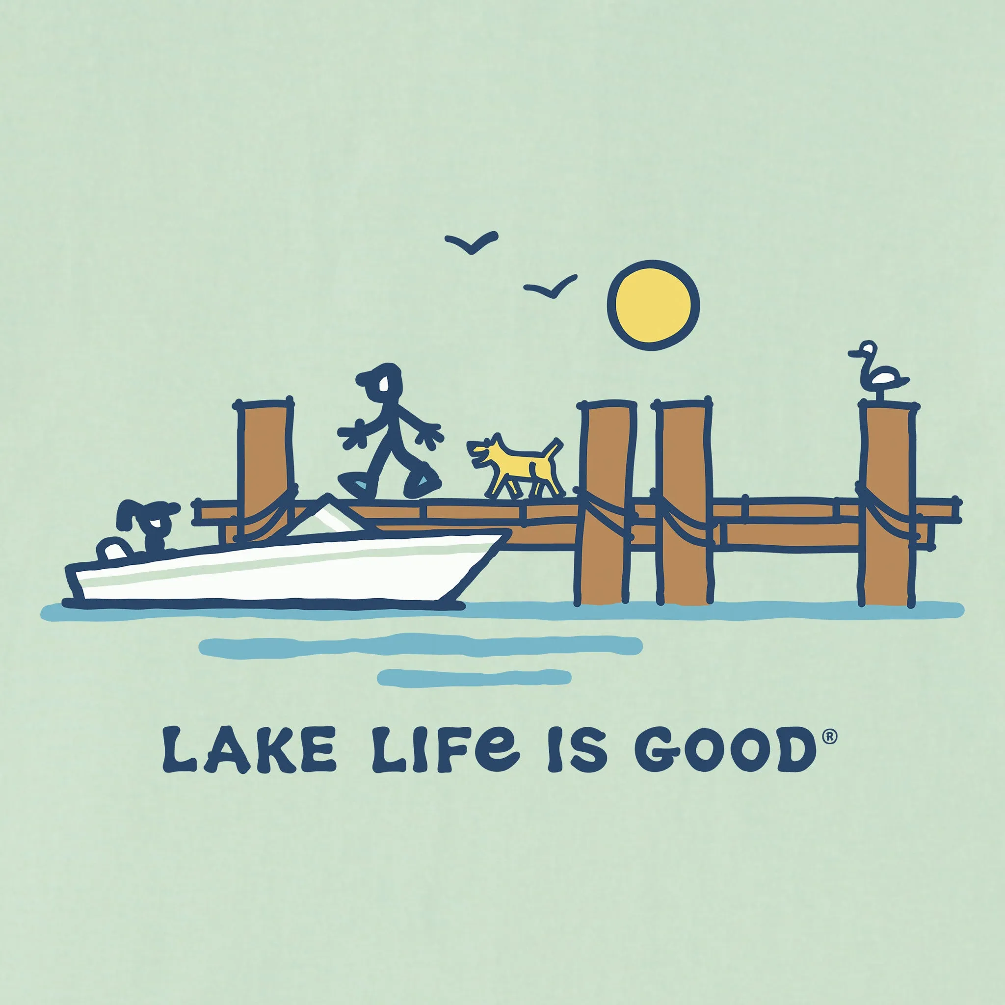 Men's Dock Lake Life is Good Short Sleeve Tee Life is Good