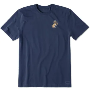 Men's Dog with Beer Short Sleeve Crusher Tee Life is Good