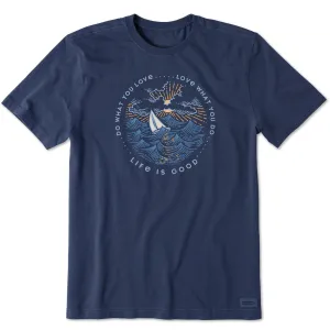 Men's DWYL Sea Sailboat Short Sleeve Tee Life is Good